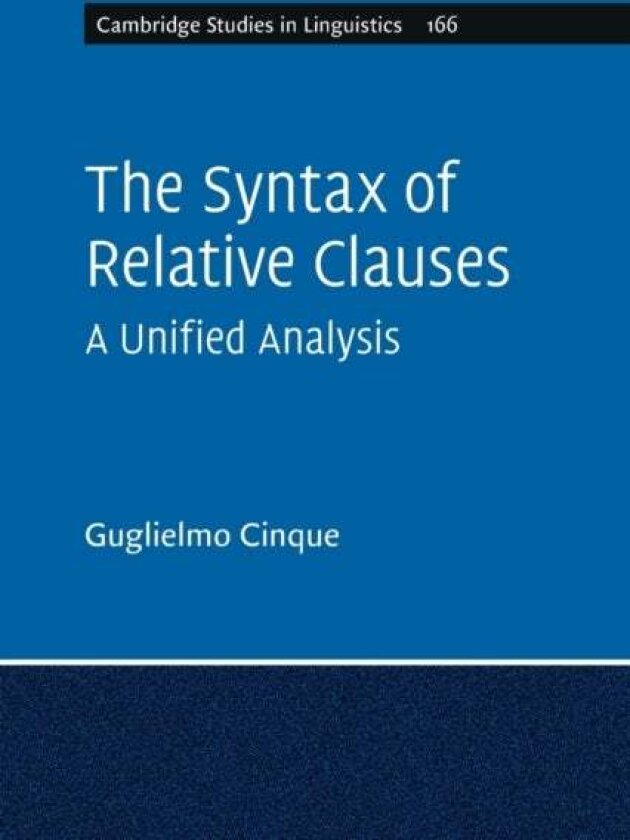 The Syntax of Relative Clauses av Guglielmo Cinque