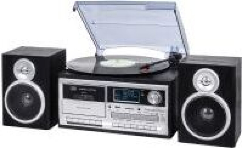 TT 1072, Direktedrevet platespiller, Semi-automatisk, Sort, Sølv, 33,45,78 RPM, Rotasjon, CD, Radio, Vinylplate