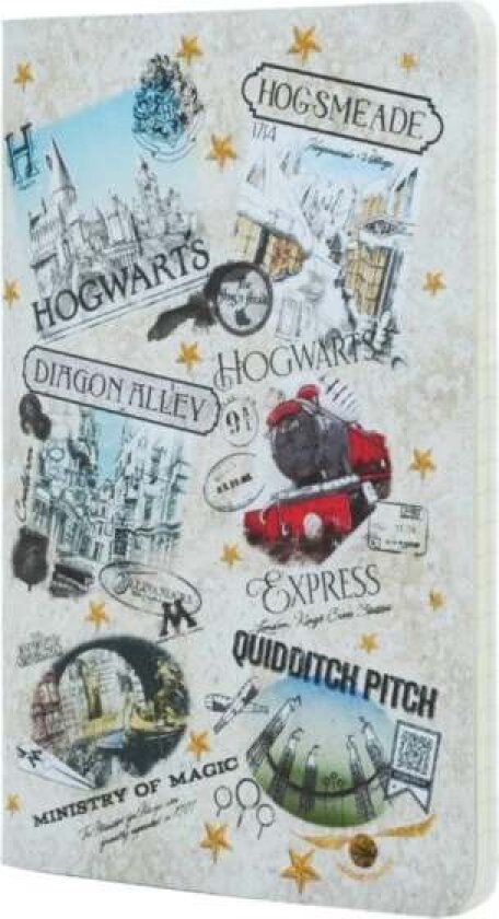 The Wizarding World (Harry Potter Collection) A6 Unlined Cahier av Paperblanks