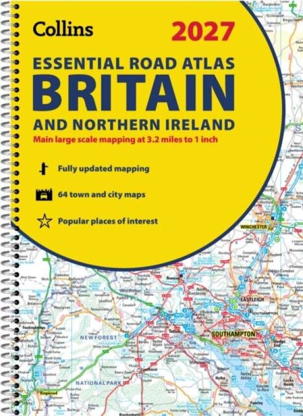 Collins Essential Road Atlas Britain and Northern Ireland 2027 (A4 Spiral) av Collins Maps