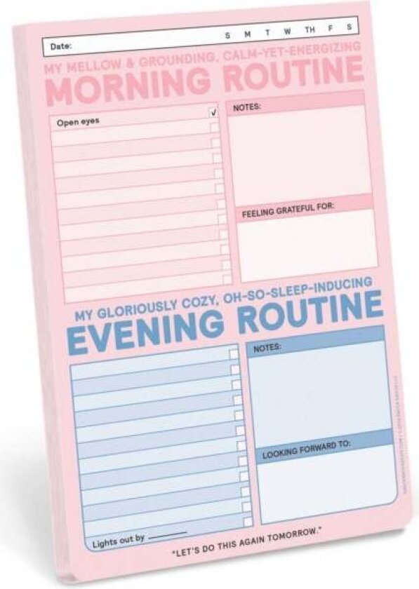 Knock Knock AM/PM Routine Classic Pad (Pastel Version) av Knock Knock