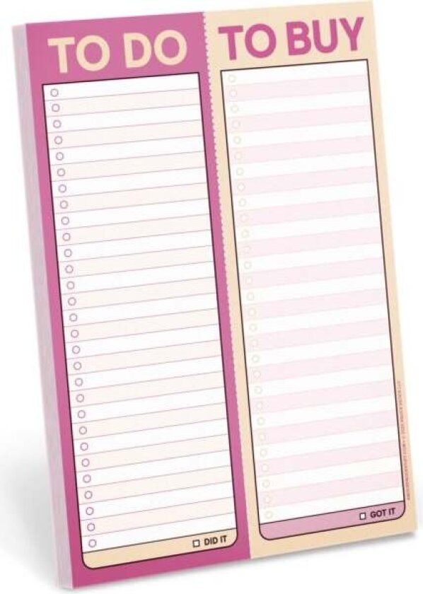 Knock Knock To Do / To Buy Perforated Pad (Pastel Version) av Knock Knock