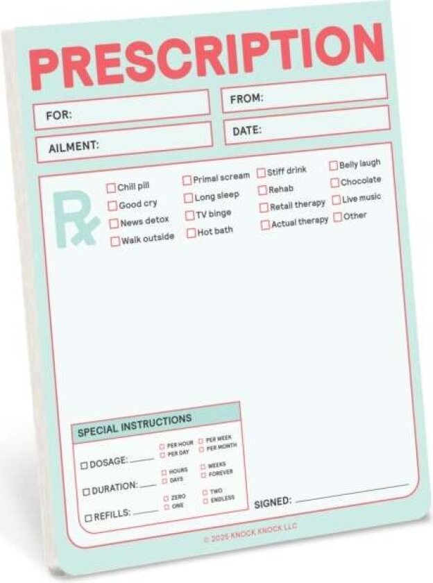 Knock Knock Prescription Nifty Note (Pastel Version) av Knock Knock