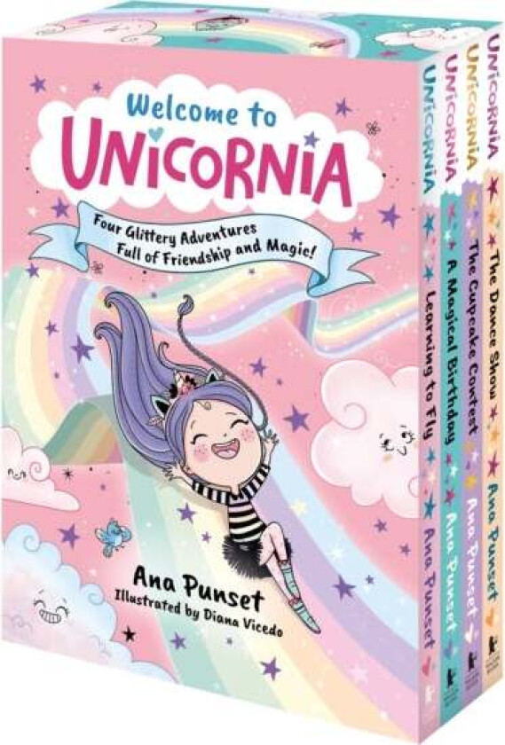 Welcome to Unicornia: Four Glittery Adventures Full of Friendship and Magic! av Ana Punset (Boxset)