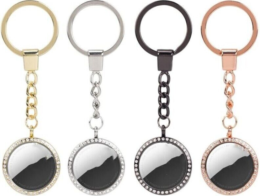 AirTag Case as keychain with stones and gold silver black