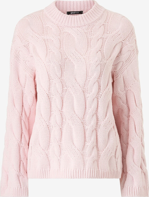 Genser Chunky Knitted Cable - Rosa