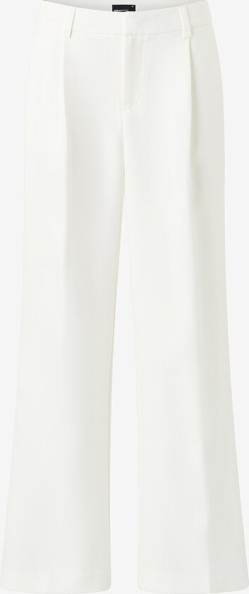 Bukser Mid Waist Pleated Trousers - Hvit