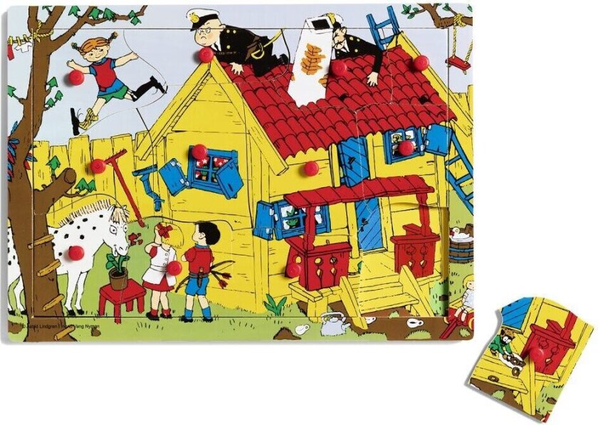 Knottepuslespill i tre, Pippi, 12 brikker