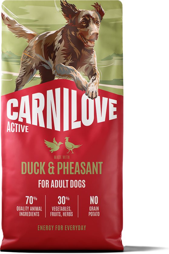 Active Dog Duck & Pheasant for Adult All Breeds 1,5kg - Hund - Hundefôr & hundemat - Tørrfôr for hund - Carnilove