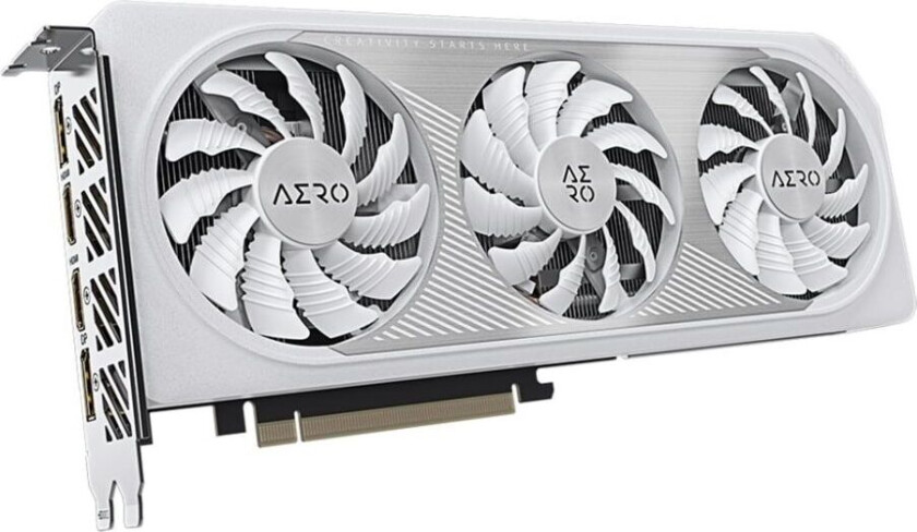 Gigabyte GeForce RTX 4060 AERO OC 8G grafikkort - 8GB GDDR6, 2x HDMI, 2x DP