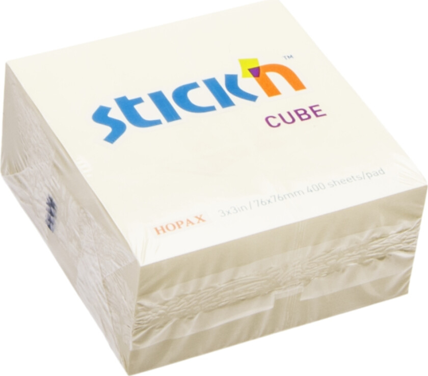 Notatblokk kube Standard 76x76 gul 400 ark
