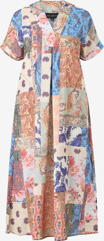 Maxikjole Long Dress w Slits - Flerfarget