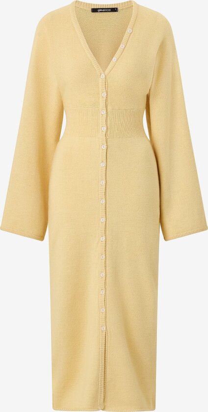 Maxikjole Fitted Knitted Dress - Natur