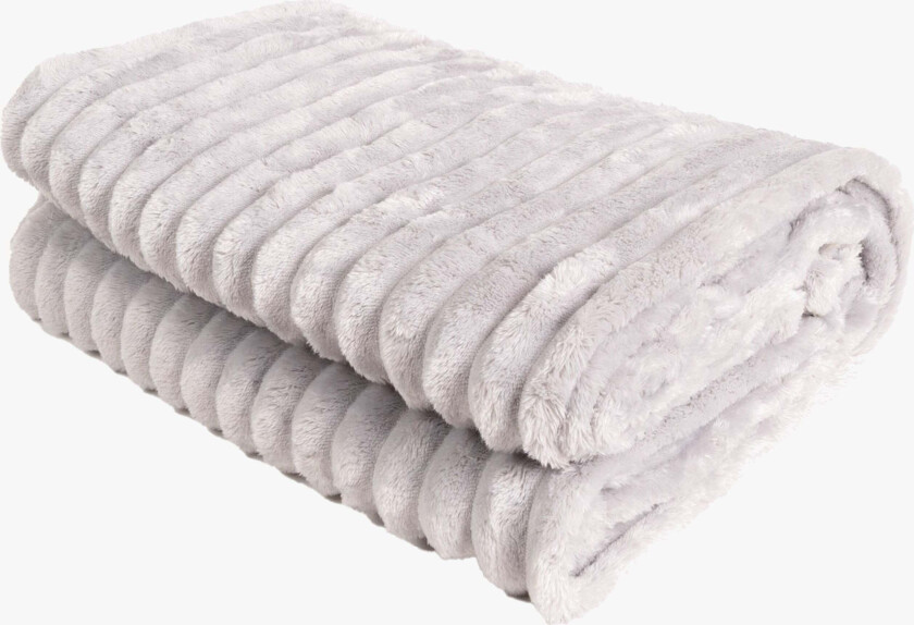Stripe Pledd 130x170, Sølvfarget - Tekstiler - 100% Polyester