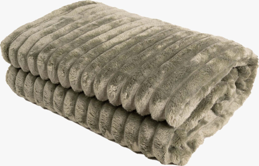 Stripe Pledd 130x170, Grønn - Tekstiler - 100% Polyester