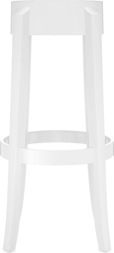 Charles Ghost Stool 4899, Glossy White, H: 75 - Barstoler - Philippe Starck - Hvit - Plast