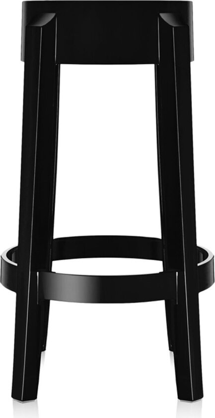 Charles Ghost Stool 4898, Glossy Black, H: 65 - Barstoler - Philippe Starck - Svart - Plast