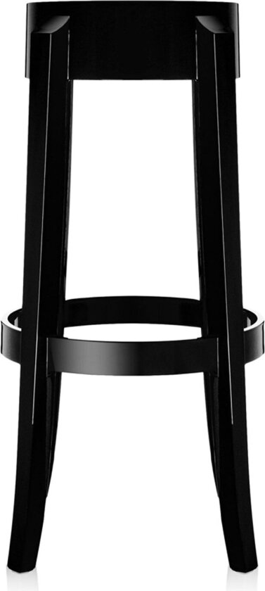 Charles Ghost Stool 4899, Glossy Black, H: 75 - Barstoler - Philippe Starck - Svart - Plast