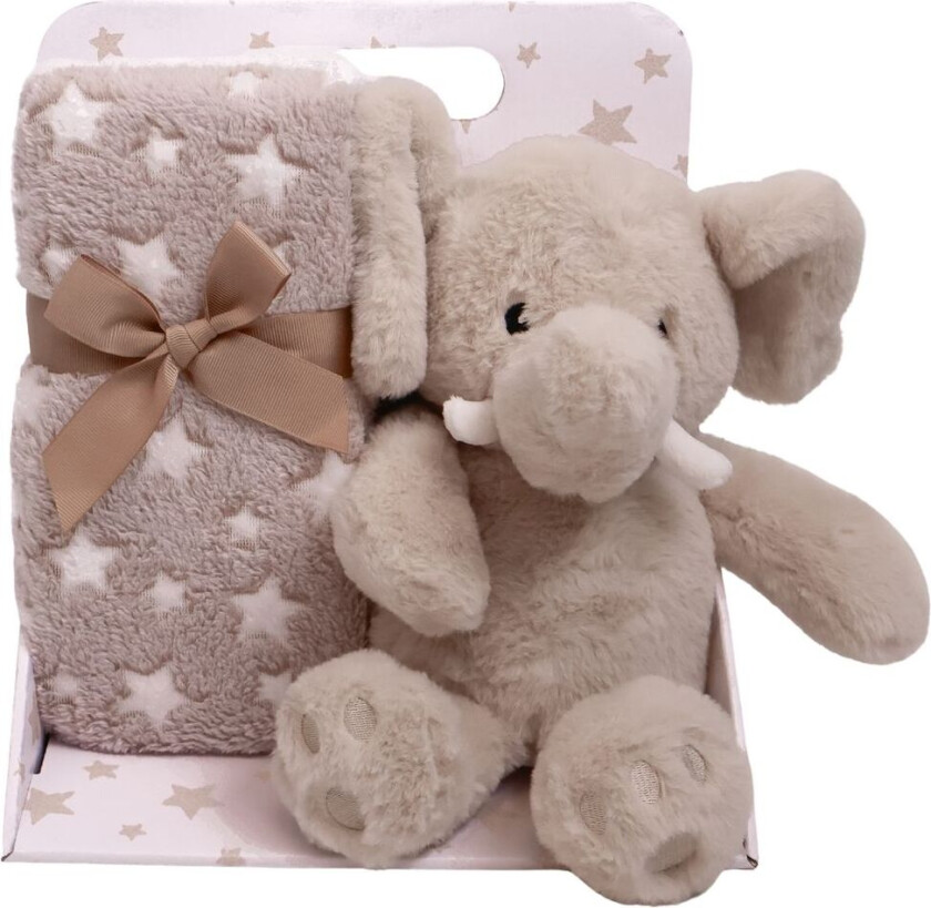 Carlo Baby Elefant med Babyteppe i fleece