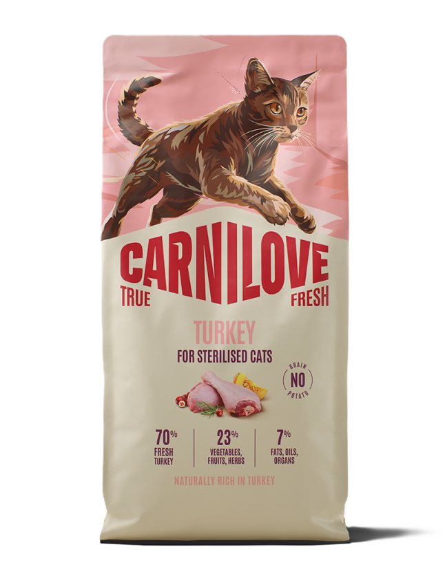True Fresh Cat Turkey for Sterilised Adult All Breeds 6kg - Katt - Kattefôr & kattemat - Tørrfôr for katt - Carnilove