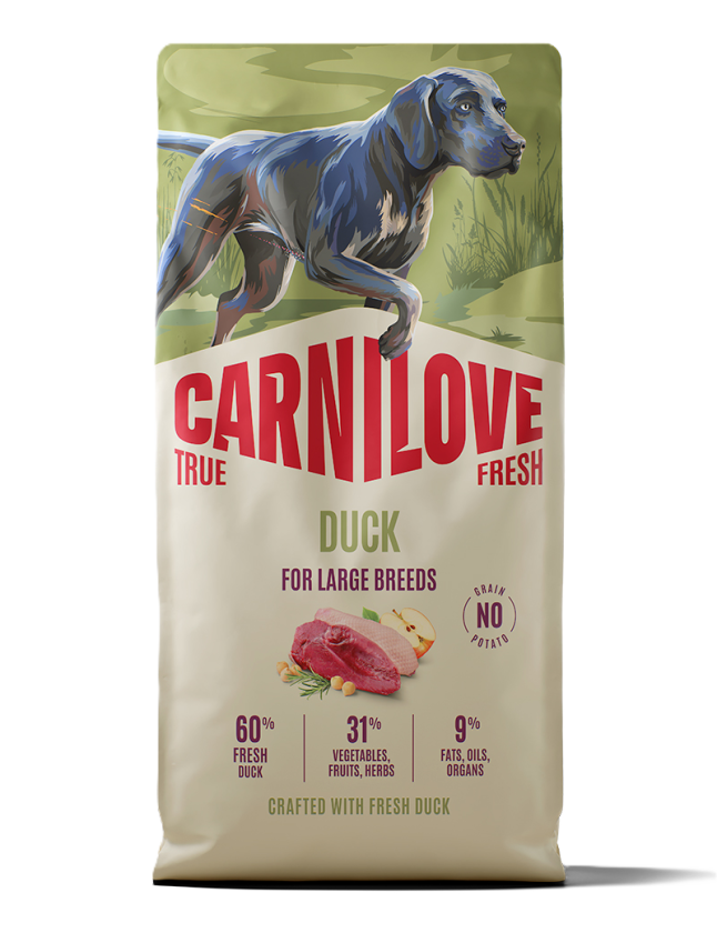 True Fresh Dog Duck for Adult Large Breeds 12kg - Hund - Hundefôr & hundemat - Tørrfôr for hund - Carnilove