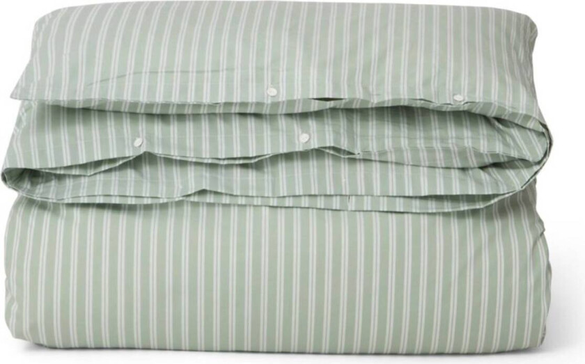 Grønnstripet Poplin Dynetrekk Lexington (140x220)