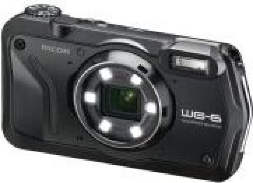 WG-6 - Digitalkamera - kompakt - 20.0 MP - 4K / 30 fps - 5optisk x-zoom - under vannet inntil 20 m - svart