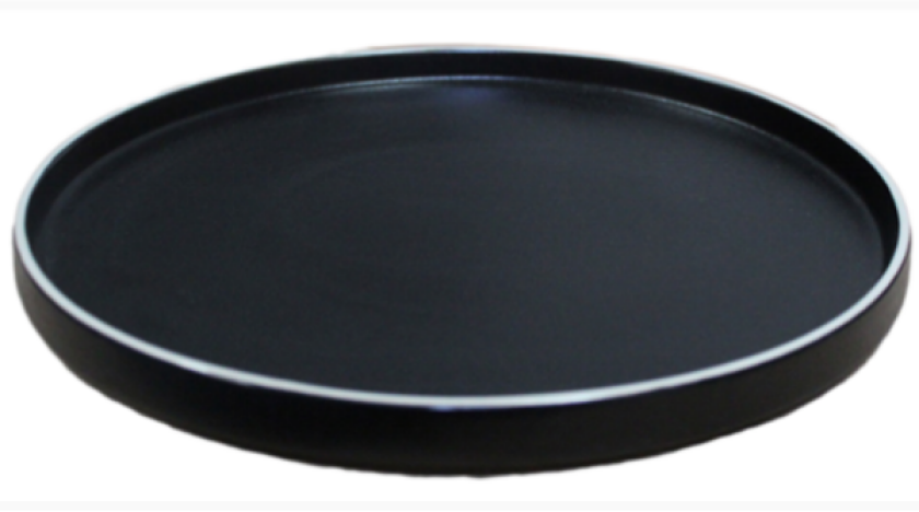 Tallerken 19 Cm. Sort/hvit