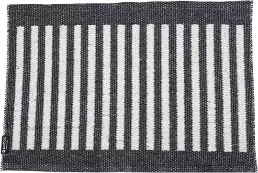 Stripes dørmatte 70x50 cm svart/hvit