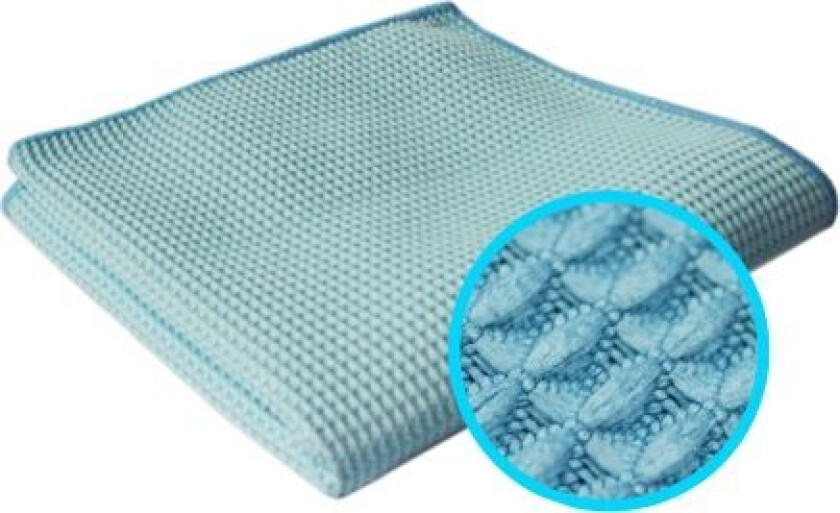 CleanPRO mikrofiberklut, vaffel, 40 x 40 cm – blå