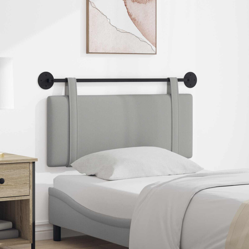 Hengende sengegavl Sky Grey stoff