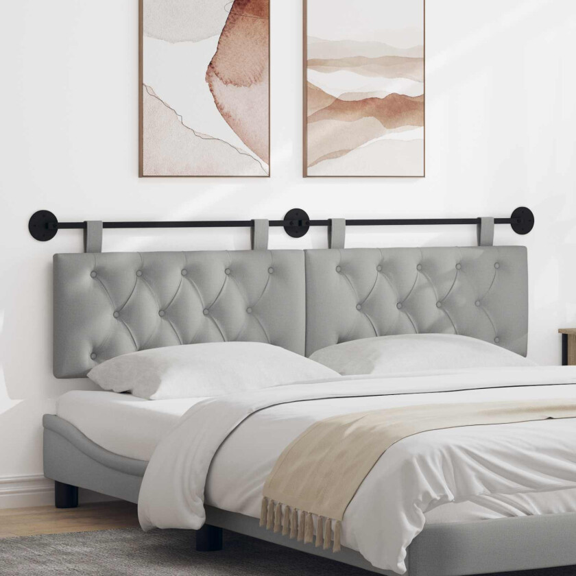 Hengende sengegavl Sky Grey Stoff