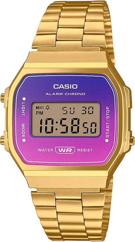 Classic A168WERG-2AEF - Digital - Sølv - Unisex - Rustfritt stål - ledd m/pin - Akryl