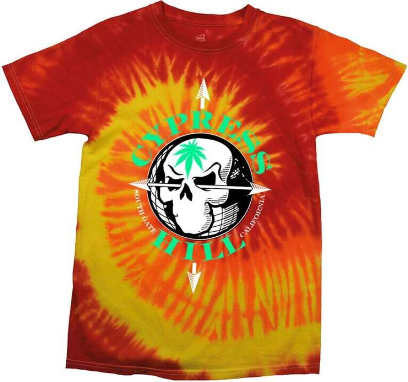 Cypress Hill T-skjorte - Vintage Skull - S til XXL - Herrer - flerfarget