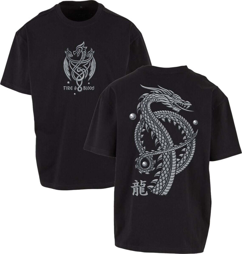 T-skjorte - House of the Dragon - Fire & Blood Dragon - M til 3XL - Unisex - svart