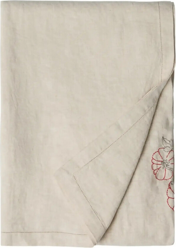 Linen Embroidered Linen Tablecloth 140X220Cm - Cream - 140X350CM