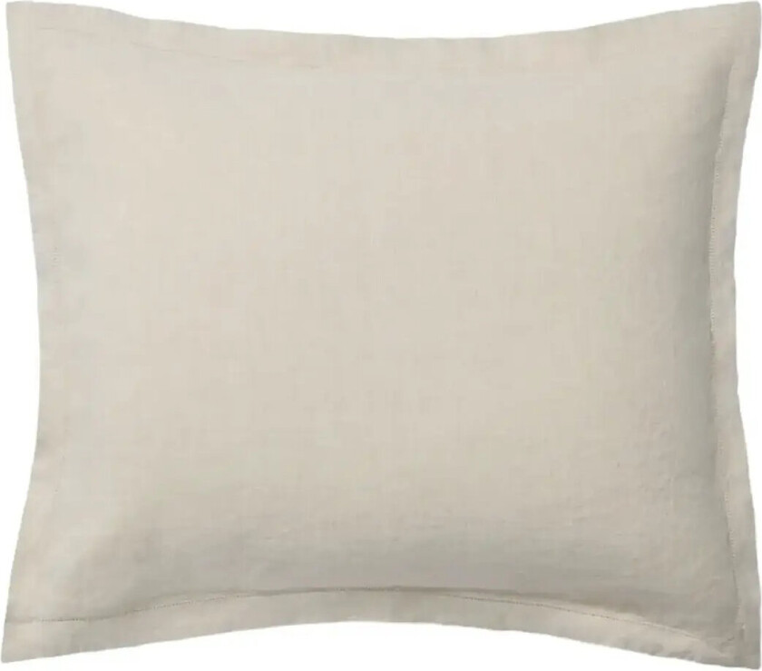 Hemstitched Linen Pillowcase, 50X70 Cm, Linen - Cream - 50X60CM