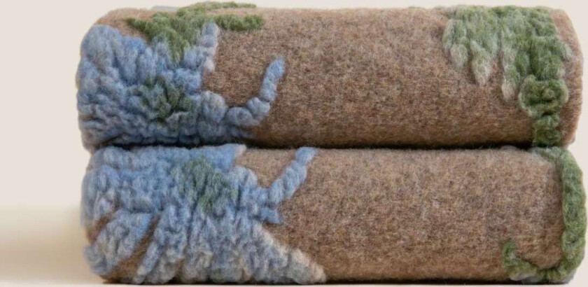 Bilde av Pledd Cicoria Blue Boiled Wool 150*190