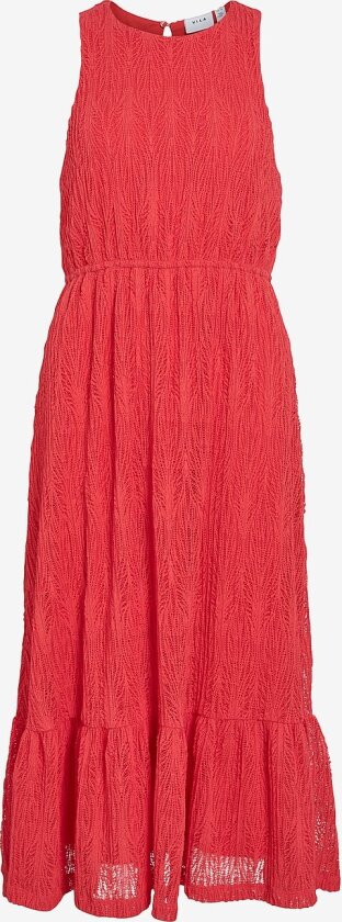 Kjole viMusera Open O-neck - Rød