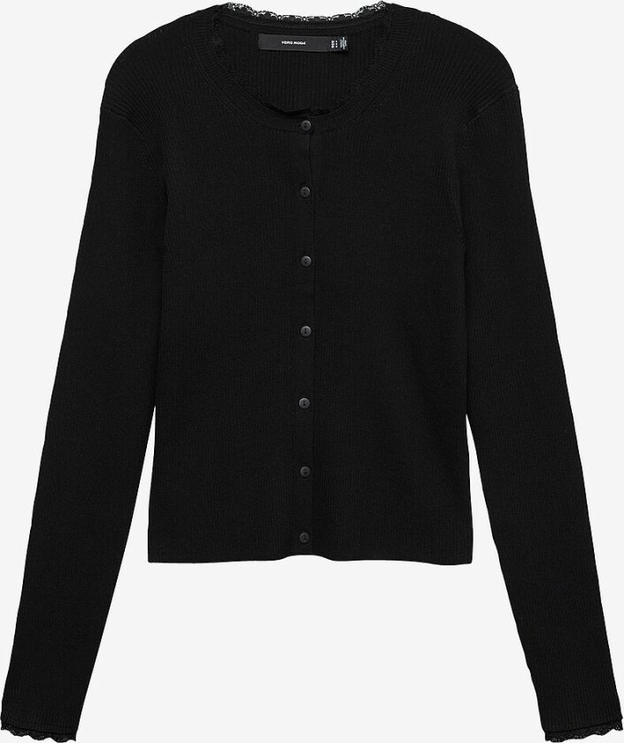 Kardigan vmWonder Lace LS O-neck - Svart