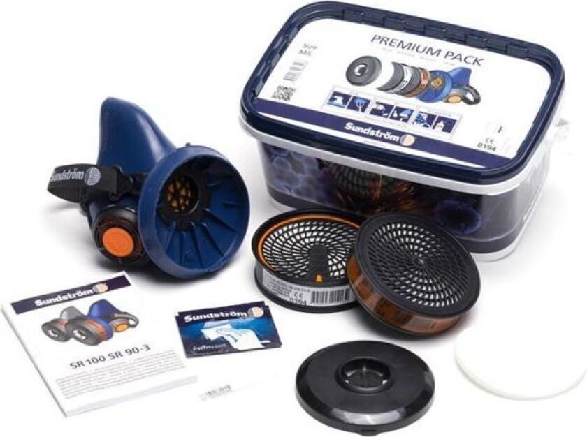 SR 100 Premium Pack Halvmaske størrelse M/L, med tilbehør