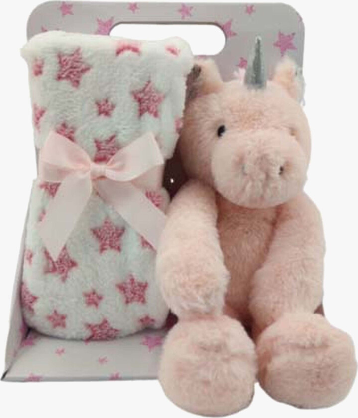 Fleeceteppe og Kosedyr Unicorn, Rosa - Tekstiler - 100% Polyester