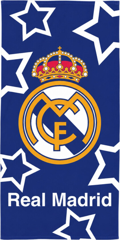 Real Madrid badehåndkle - 100% bomull - Badehåndkle 70x140 cm - Stjerner