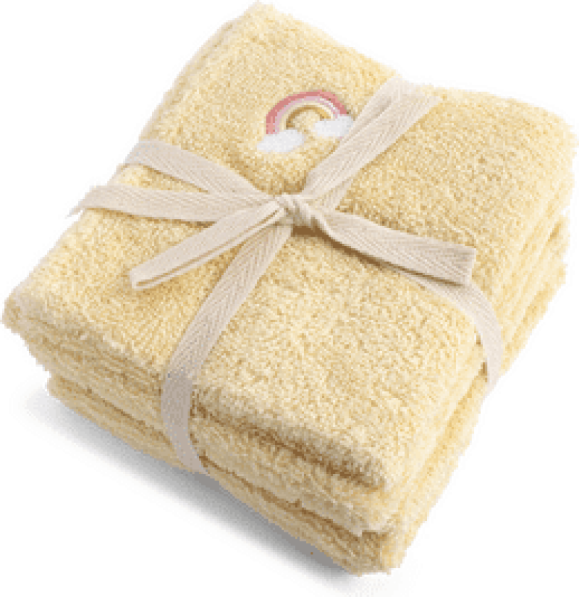 Vaskekluter 27x27 cm GOTS - Brodert regnbue - 4 stk.