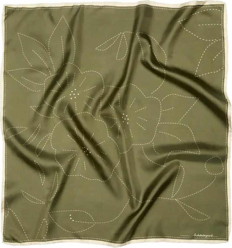Stitched Efloria Sia Scarf - Khaki green - ONE SIZE