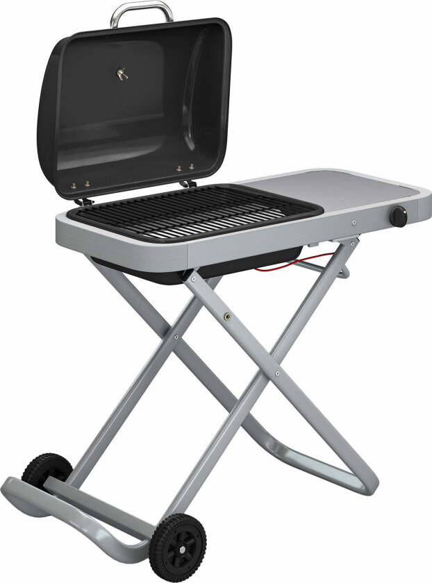 Bærbar gassgrill – 1 brenner, sammenleggbar vogn, termometer