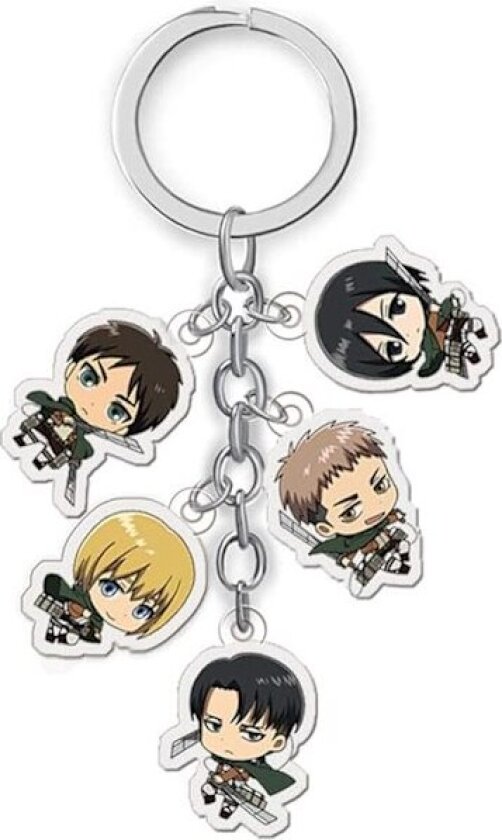 Attack On Titan Nøkkelring Metallfigurer Dukker Japansk Anime Dukke Nøkkelring