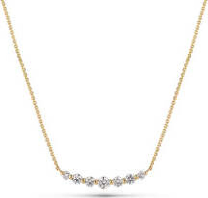 Bilde av Necklace Tiara - 14k yellow gold or white gold 0.37-0.46 ct TW G-H VS lab-grown diamonds