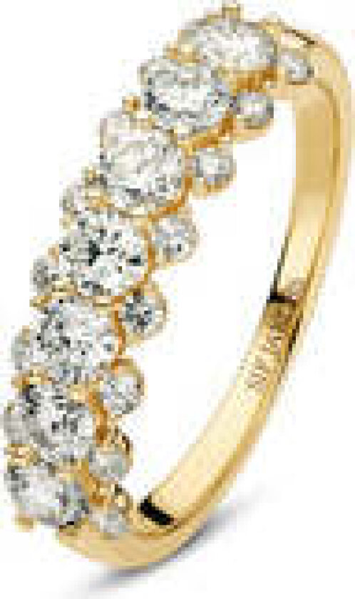 Bilde av Ring fior - 14k yellow gold or white gold 1.22 ct TW G-H VS lab-grown diamonds