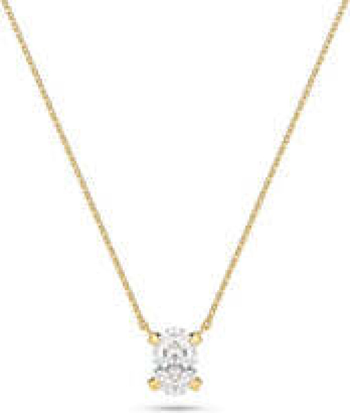 Necklace Grace Oval Solitaire - 14k yellow gold or white gold 0.75 ct TW G-H VS lab-grown diamond
